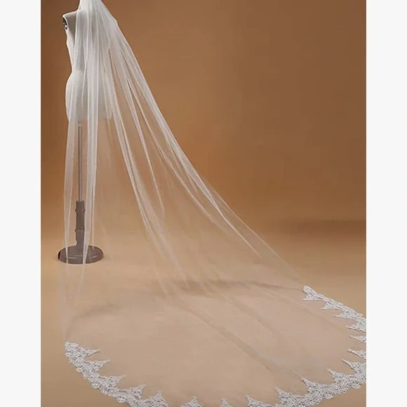 Accessories | Tulle Sheer Long Length Chiffon Cathedral  display picture 1